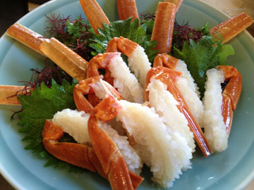 ズワイガニの刺身